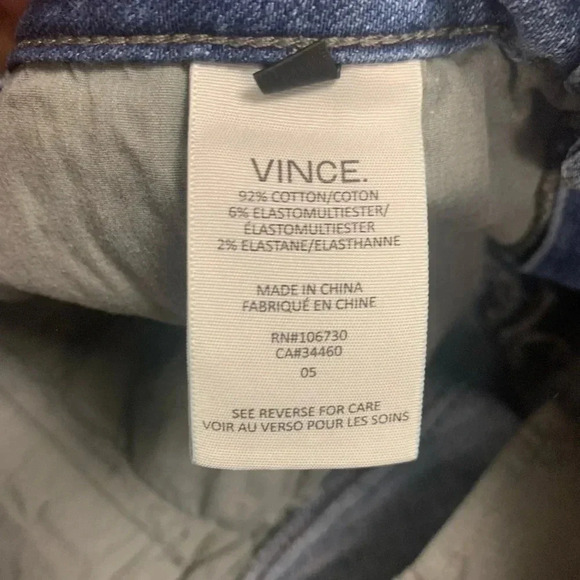Vince • Denim Strapping Jeans Sunset Blvd Size 28 - Picture 7 of 10